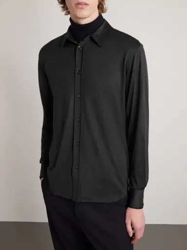 Tom Ford Silk and Cotton-Blend Jersey Shirt - Men | Thumbnail 3 Tom Ford Silk and Cotton-Blend Jersey Shirt - Men | Thumbnail 3