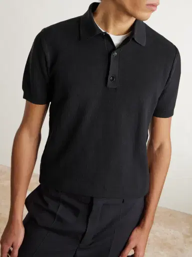 Tom Ford Silk and Cotton-Blend Piqué Polo Shirt - Men | Thumbnail 3 Tom Ford Silk and Cotton-Blend Piqué Polo Shirt - Men | Thumbnail 3