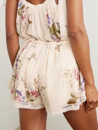 Zimmermann Patience Lace-trimmed Floral-print Cotton And Silk-blend Shorts | Thumbnail 4 Zimmermann Patience Lace-trimmed Floral-print Cotton And Silk-blend Shorts | Thumbnail 4