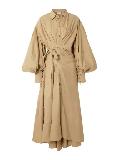Zimmermann Rebellion Gathered Cotton-poplin Midi Wrap Dress | Thumbnail 1 Zimmermann Rebellion Gathered Cotton-poplin Midi Wrap Dress | Thumbnail 1