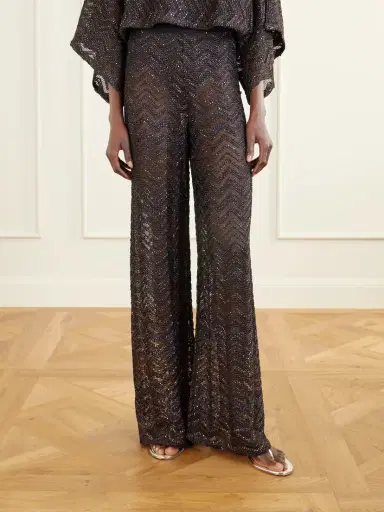 Missoni Sequin-embellished Crochet-knit Wide-leg Pants | Thumbnail 3 Missoni Sequin-embellished Crochet-knit Wide-leg Pants | Thumbnail 3