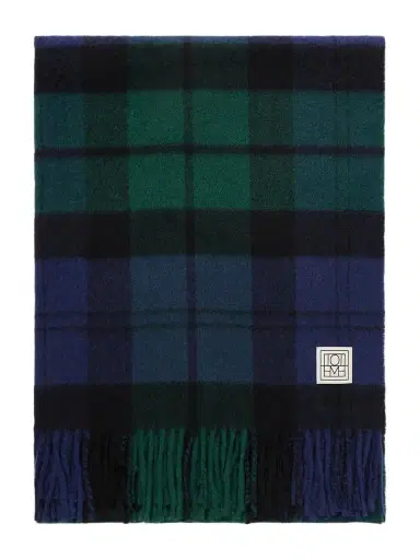 TOTEME Checked Cashmere And Wool-blend Scarf | Thumbnail 1 TOTEME Checked Cashmere And Wool-blend Scarf | Thumbnail 1