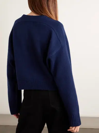 Loulou de Saison Bruzzi Cropped Wool And Cashmere-blend Sweater | Thumbnail 4 Loulou de Saison Bruzzi Cropped Wool And Cashmere-blend Sweater | Thumbnail 4