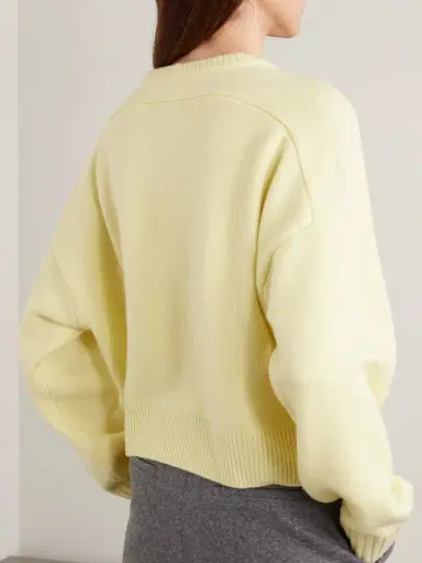 Loulou de Saison Bruzzi Cropped Wool And Cashmere-blend Sweater | Thumbnail 3 Loulou de Saison Bruzzi Cropped Wool And Cashmere-blend Sweater | Thumbnail 3
