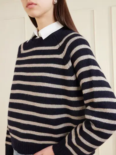 Allude Striped Wool And Cashmere-blend Sweater | Thumbnail 5 Allude Striped Wool And Cashmere-blend Sweater | Thumbnail 5
