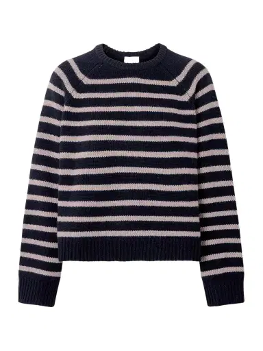 Allude Striped Wool And Cashmere-blend Sweater | Thumbnail 1 Allude Striped Wool And Cashmere-blend Sweater | Thumbnail 1