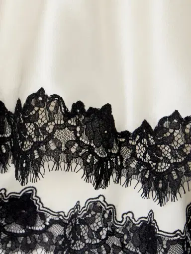 DÔEN Giulietta Lace-trimmed Silk-charmeuse Mini Skirt | Thumbnail 5