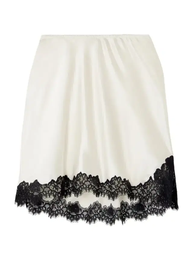 Giulietta Lace-trimmed Silk-charmeuse Mini Skirt