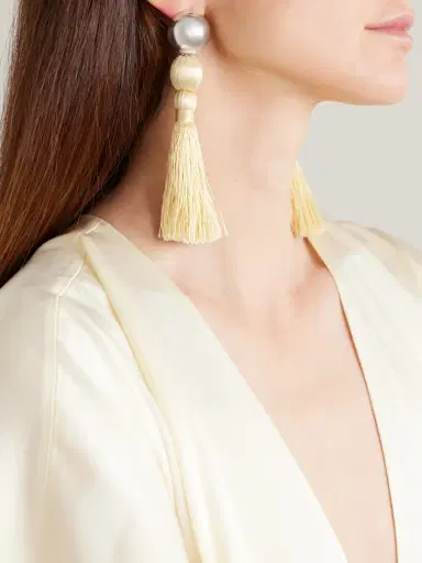 Sophie Buhai Venetian Tasseled Sterling Silver Earrings | Thumbnail 2