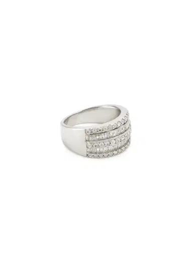Wish Fine Jewelry 1.00ct Diamond 14K Gold Multi Row Ring | Thumbnail 2 Wish Fine Jewelry 1.00ct Diamond 14K Gold Multi Row Ring | Thumbnail 2