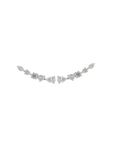 Wish Fine Jewelry 1.23ct Diamond 18K Gold Multi Shape Climber Earrings | Thumbnail 1 Wish Fine Jewelry 1.23ct Diamond 18K Gold Multi Shape Climber Earrings | Thumbnail 1