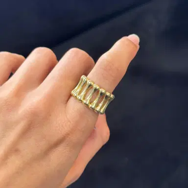 Wish Fine Jewelry 14K Gold Open Cut Ring | Thumbnail 2