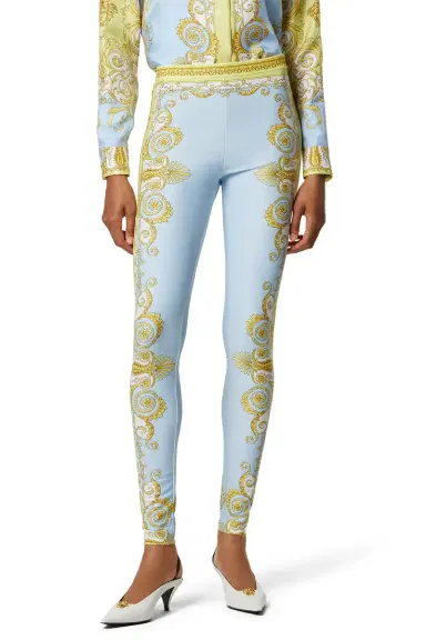 Versace Printed Legging - Pale Yellow Blue | Thumbnail 2
