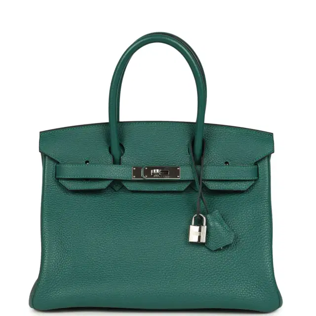 hermes BEDAZZLING DONT LIST Pre-owned Hermes Birkin 30 Malachite Togo Palladium Hardware