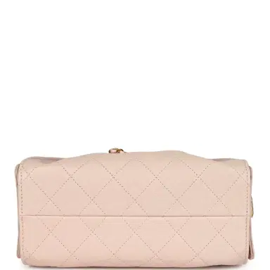 Chanel Chanel Mini 25 Hobo Bag Light Pink Caviar Antique Gold Hardware | Thumbnail 7