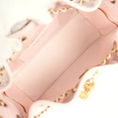 Chanel Chanel Mini 25 Hobo Bag Light Pink Caviar Antique Gold Hardware | Thumbnail 8