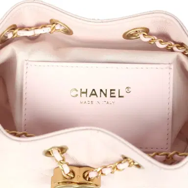 Chanel Chanel Mini 25 Hobo Bag Light Pink Caviar Antique Gold Hardware | Thumbnail 9