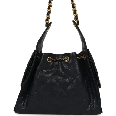 Chanel Chanel Small 25 Hobo Bag Dark Navy Caviar Antique Gold Hardware | Thumbnail 5 Chanel Chanel Small 25 Hobo Bag Dark Navy Caviar Antique Gold Hardware | Thumbnail 5