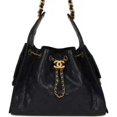 Chanel Chanel Small 25 Hobo Bag Dark Navy Caviar Antique Gold Hardware | Thumbnail 1 Chanel Chanel Small 25 Hobo Bag Dark Navy Caviar Antique Gold Hardware | Thumbnail 1