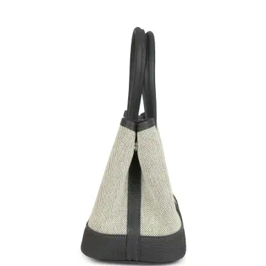 HERMÈS Hermes Garden Party Neo 23 Ardoise-Ecru Toile H Canvas and Ardoise Negonda Palladium Hardware | Thumbnail 4 HERMÈS Hermes Garden Party Neo 23 Ardoise-Ecru Toile H Canvas and Ardoise Negonda Palladium Hardware | Thumbnail 4