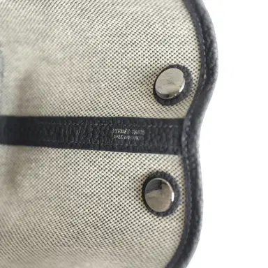 HERMÈS Hermes Garden Party Neo 23 Ardoise-Ecru Toile H Canvas and Ardoise Negonda Palladium Hardware | Thumbnail 8 HERMÈS Hermes Garden Party Neo 23 Ardoise-Ecru Toile H Canvas and Ardoise Negonda Palladium Hardware | Thumbnail 8