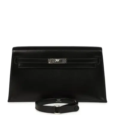 HERMÈS Hermes Kelly Elan Black Box Palladium Hardware | Thumbnail 1