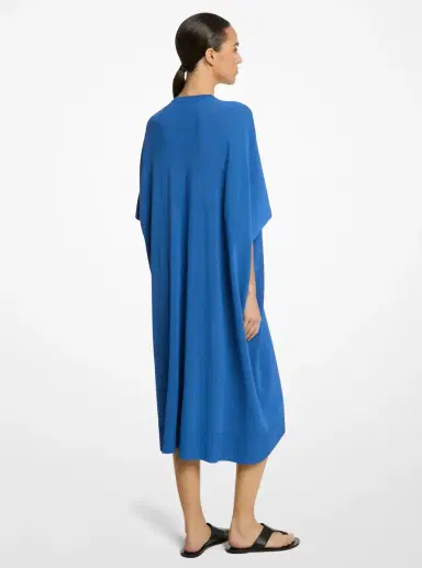 Michael Kors Collection Stretch Viscose V-Neck Caftan in | Thumbnail 6