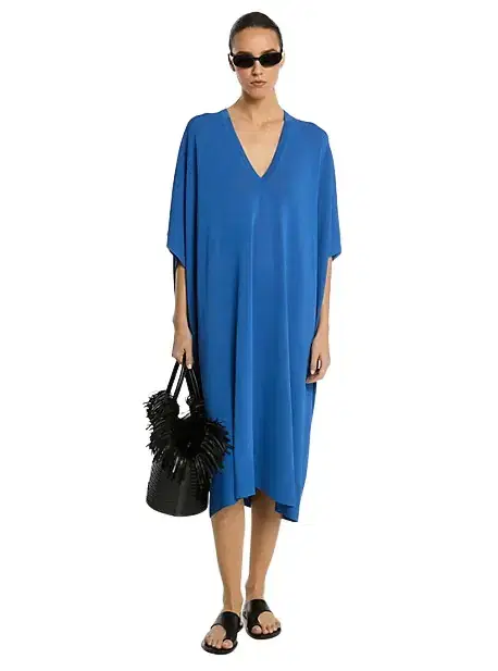 Michael Kors Collection Stretch Viscose V-Neck Caftan