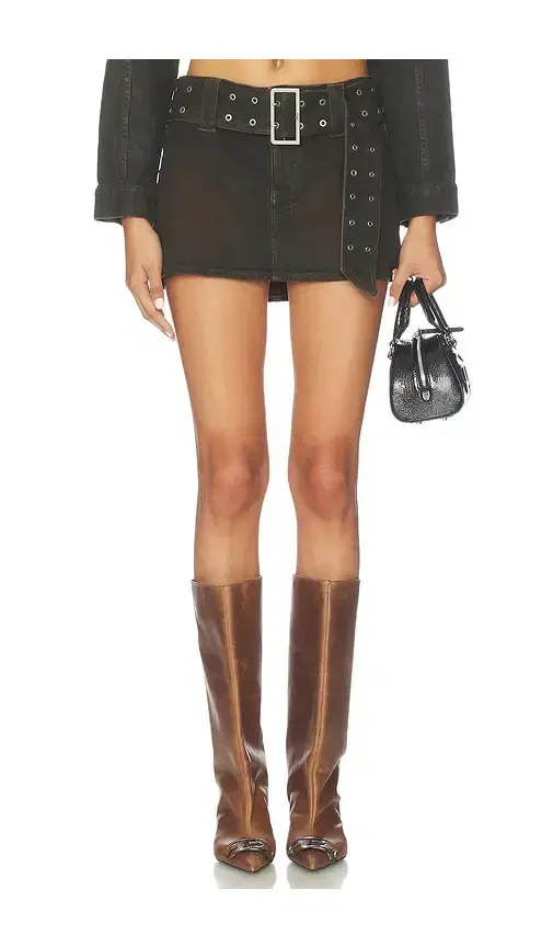 Ksubi Micro Mini Belted Skirt