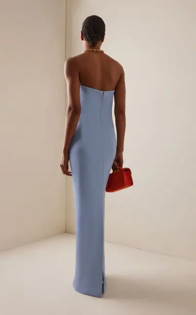 Carolina Herrera Strapless Hydrangea-Embroidered Column Gown | Thumbnail 4 Carolina Herrera Strapless Hydrangea-Embroidered Column Gown | Thumbnail 4