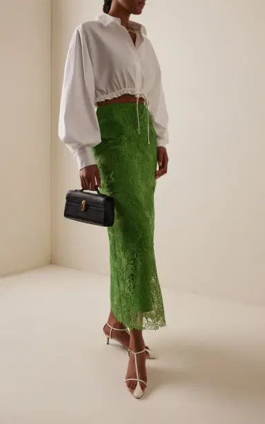 Carolina Herrera Cropped Stretch-Cotton Drawstring Shirt | Thumbnail 3