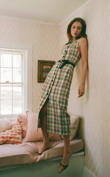 Carolina Herrera Check Plaid Tailoring Midi Pencil Dress | Thumbnail 3