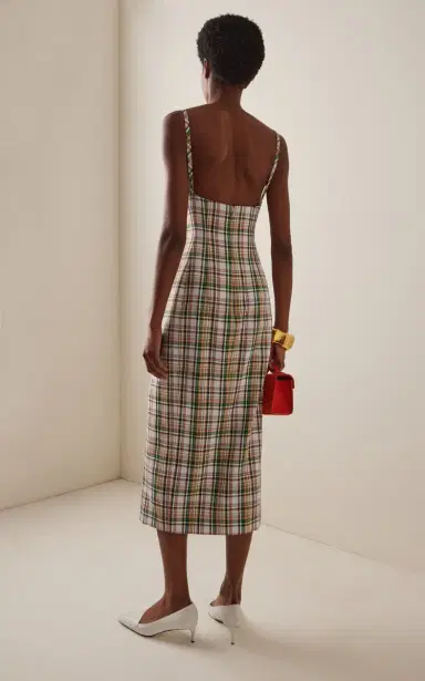 Carolina Herrera Check Plaid Tailoring Midi Pencil Dress | Thumbnail 6
