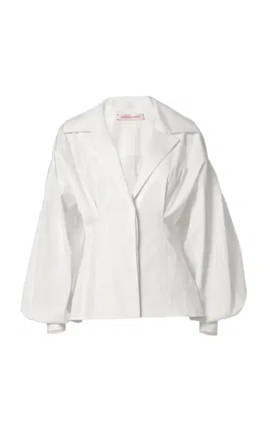 Carolina Herrera Fitted-Waist Stretch-Cotton Shirt | Thumbnail 1 Carolina Herrera Fitted-Waist Stretch-Cotton Shirt | Thumbnail 1