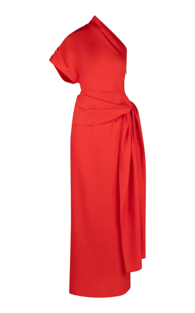 Helena One-Shoulder Layered Silk Maxi Dress