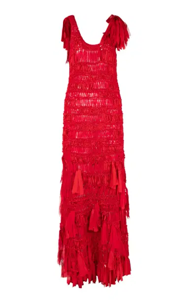Heirlome Juanita Tassel-Embellished Woven Silk Maxi Dress | Thumbnail 1