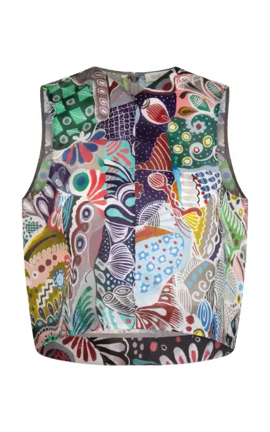 Heirlome Val Sleeveless Printed Silk Top | Thumbnail 1