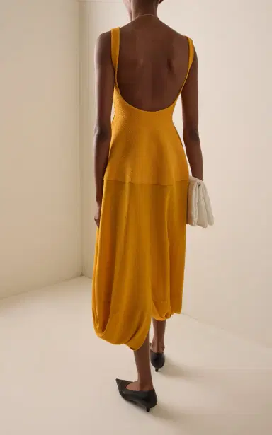 Proenza Schouler Sukki Draped Midi Dress | Thumbnail 4 Proenza Schouler Sukki Draped Midi Dress | Thumbnail 4