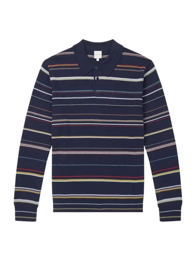 Paul Smith Striped Merino Wool Polo Sweater - Men
