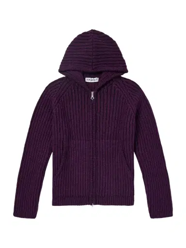 Our Legacy Cropped Ribbed Wool Zip-Up Hoodie - Men | Thumbnail 1