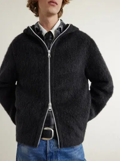 Our Legacy Brushed-Knit Zip-Up Hoodie - Men | Thumbnail 5 Our Legacy Brushed-Knit Zip-Up Hoodie - Men | Thumbnail 5