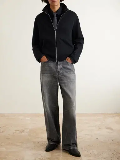 Our Legacy Cropped Cotton-Jersey Zip-Up Sweatshirt - Men | Thumbnail 2