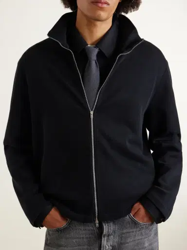 Our Legacy Cropped Cotton-Jersey Zip-Up Sweatshirt - Men | Thumbnail 3