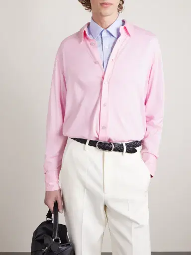 Tom Ford Silk and Cotton-Blend Jersey Shirt - Men | Thumbnail 3 Tom Ford Silk and Cotton-Blend Jersey Shirt - Men | Thumbnail 3