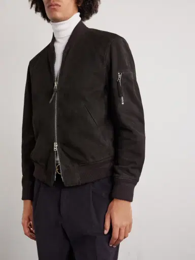 Tom Ford Suede Bomber Jacket - Men | Thumbnail 3 Tom Ford Suede Bomber Jacket - Men | Thumbnail 3