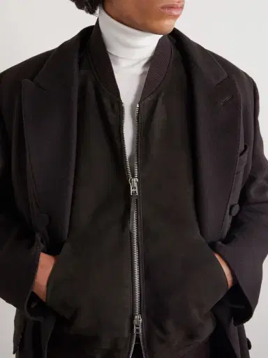 Tom Ford Suede Bomber Jacket - Men | Thumbnail 5 Tom Ford Suede Bomber Jacket - Men | Thumbnail 5