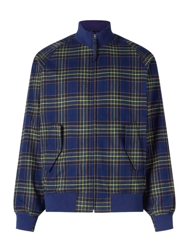 Raleigh Checked Cotton Bomber Jacket - Men