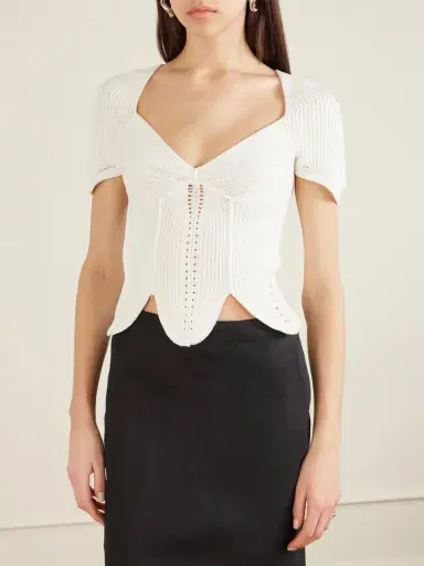 Cult Gaia Eliza Crocheted Cotton Top | Thumbnail 3 Cult Gaia Eliza Crocheted Cotton Top | Thumbnail 3