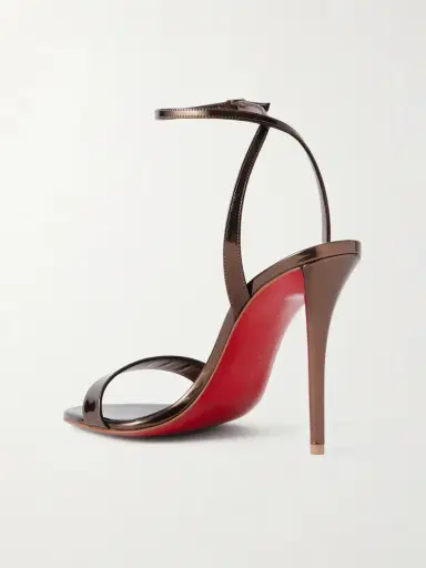 Christian Louboutin Miss Z 100 Metallic Patent-leather Sandals | Thumbnail 3 Christian Louboutin Miss Z 100 Metallic Patent-leather Sandals | Thumbnail 3