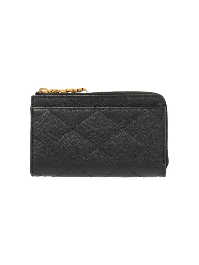 Quilted Textured-leather Wallet